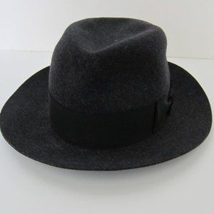 American Eagle Outfitters Mens Dark Gray Fedora Hat Medium Wool